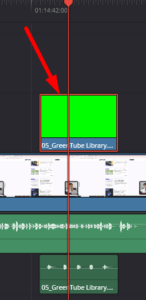 Selected frame with footage – DaVinci Resolve