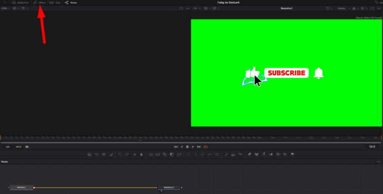 Fusion Effects tab – DaVinci Resolve